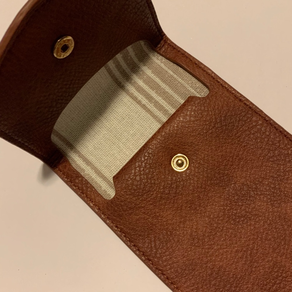 cute pleather & fabric pencil case!!